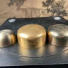Japan Old Bronze Temple Bell Set Three Serene Resonating Sounds