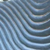 Japanese Rare Mid Century "Wave" Pattern Garden Bench