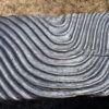 #14 Japanese Rare Mid Century "Wave" Pattern Garden Bench, 71"w