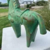 Japanese Elegant Huge Horse Hand Cast, Hand-Painted, Gilt and Signed