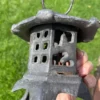 Japanese Lovely Old Petite Yukimi Garden Lantern