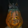 Japanese Antique "Jack-O-Lantern" Lighting Lantern With Flying Bat