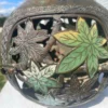 Japan Rare Antique Cloissone Maple Leaf Bronze Garden Lantern