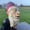 Gnome Festive Red And Green Lantern Sculpture "Keeper of Keys"