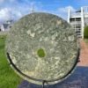 Chinese Large Hand Carved Round Jade Bi Disc, Qing Dynasty