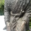 Japanese Big Antique Pair Bronze Samurai Couple Man and Wife