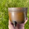 Japanese Old Vintage Pair Bronze Cache Pots