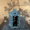 Japan Vintage Beautiful Blue Flower Garden Lantern, Butterflies Galore