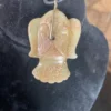 Chinese Jade Eagle Bird 18 Karat Gold Amulet Necklace