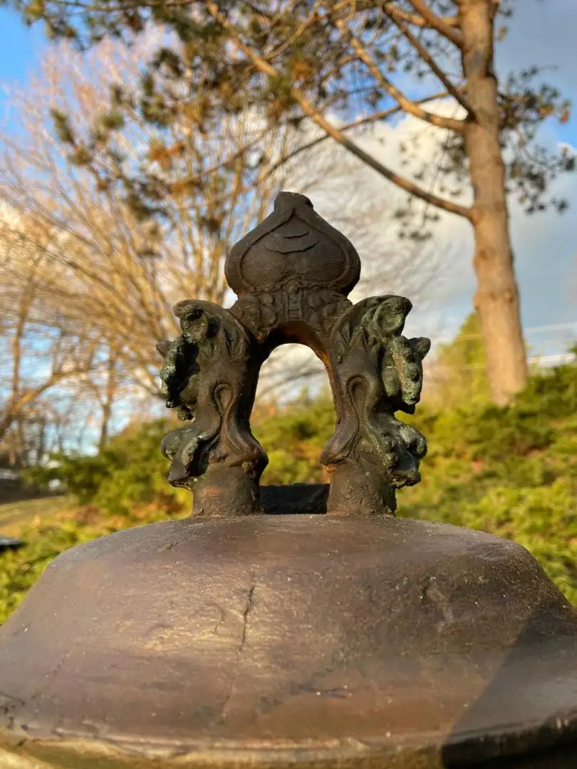 Japanese Huge Antique Bronze Bell Signed and Dated 1794, 18th Century
