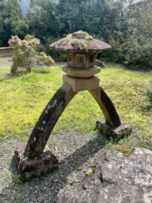 Japanese Old And Famous Kotoji two-legged Stone Lantern- hard to find