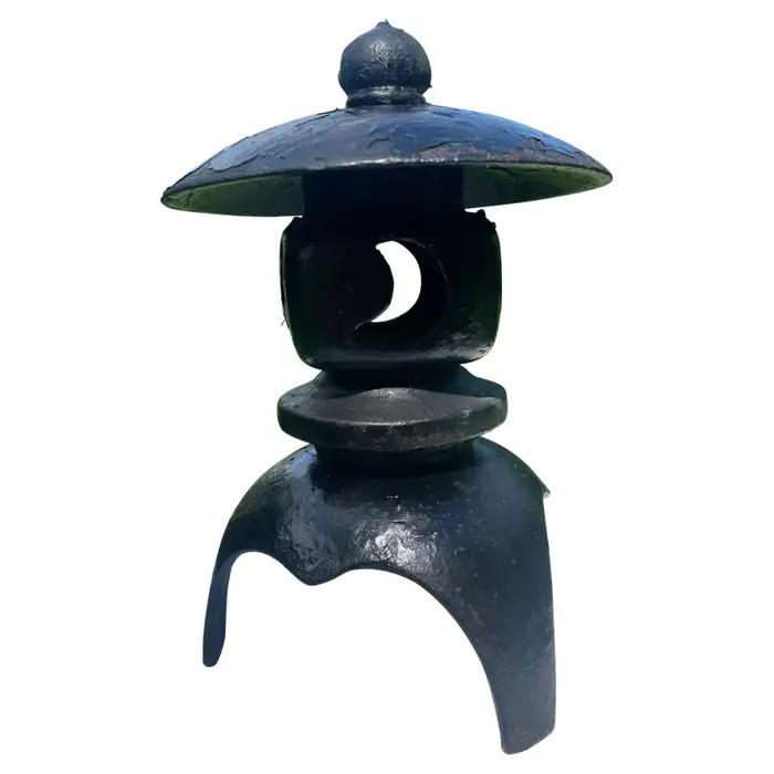 Japanese Lovely Old Yukimi Crescent Moon Lantern