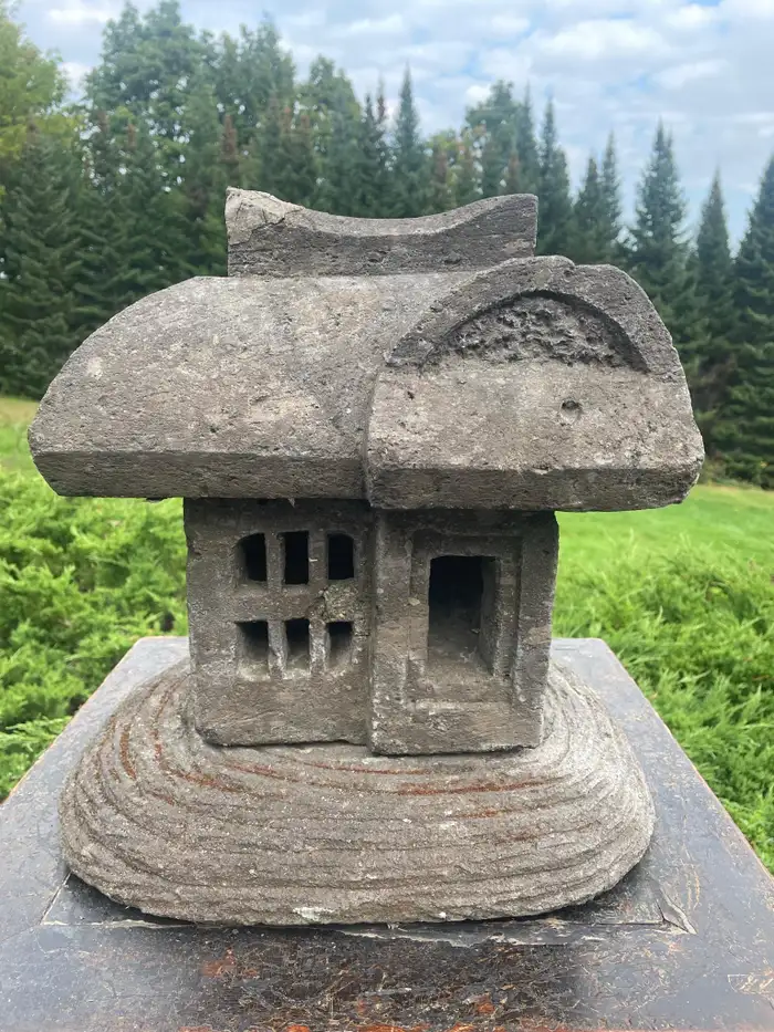 Japanese Vintage "Mountain House" Stone Lantern